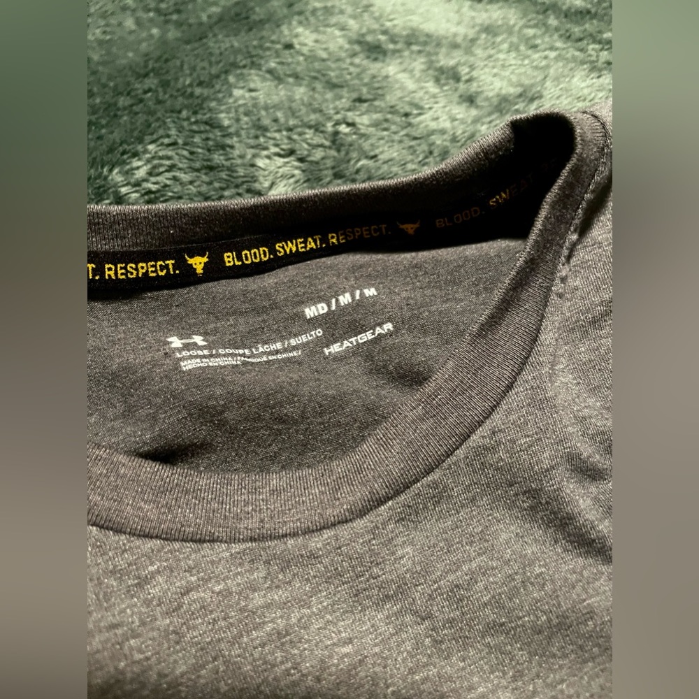 Under Armour Project Rock Long Sleeve Shirt - Gray, Medium - Picture 2 of 3
